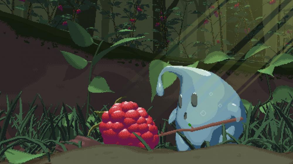 Mystical Creature in Enchanted Forest Pixel art wallpaper