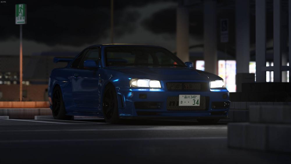 Nissan GT-R R34 Night Drive wallpaper