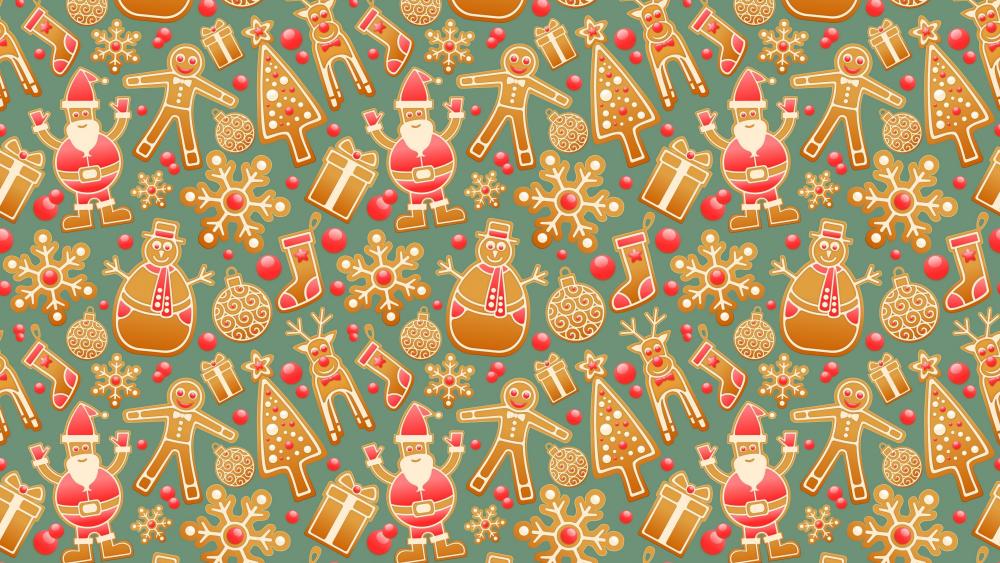 Festive Holiday Cheer Pattern wallpaper