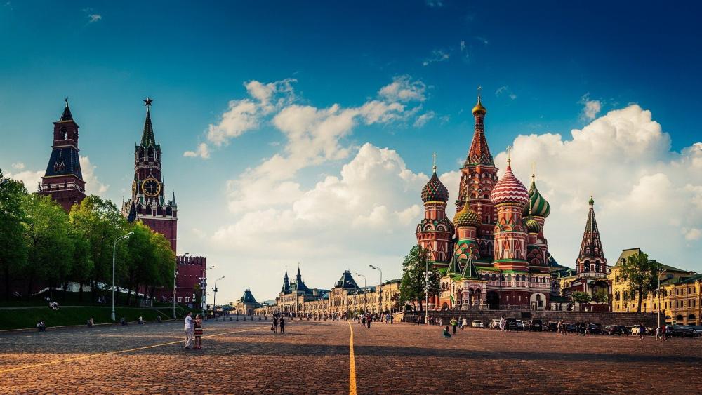 Moscow's Red Square Panorama wallpaper