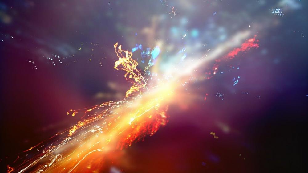 Abstract Light Explosion in Space wallpaper