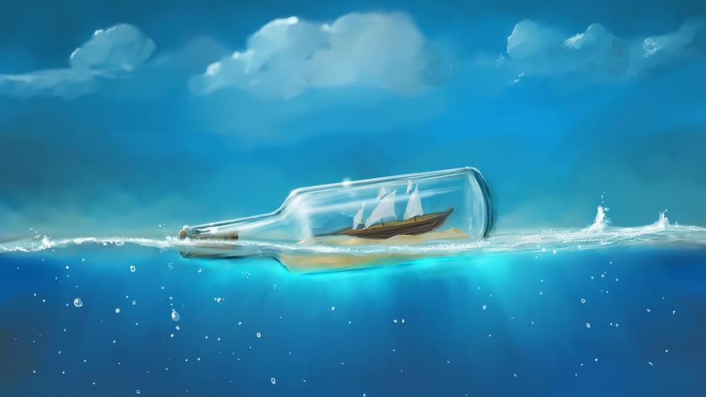 Sailing Dreams in a Bottle wallpaper