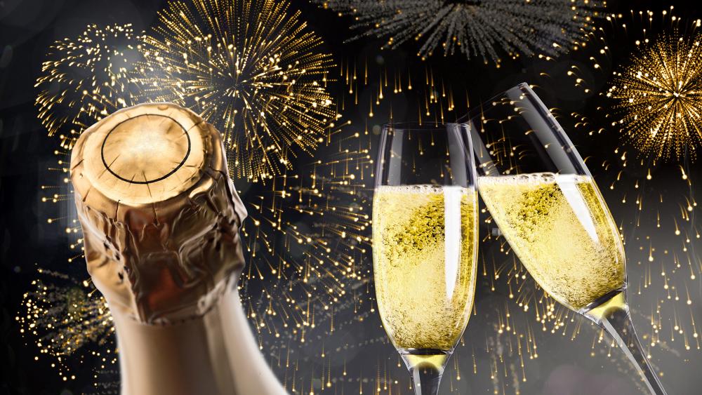 Celebratory Champagne Cheers wallpaper