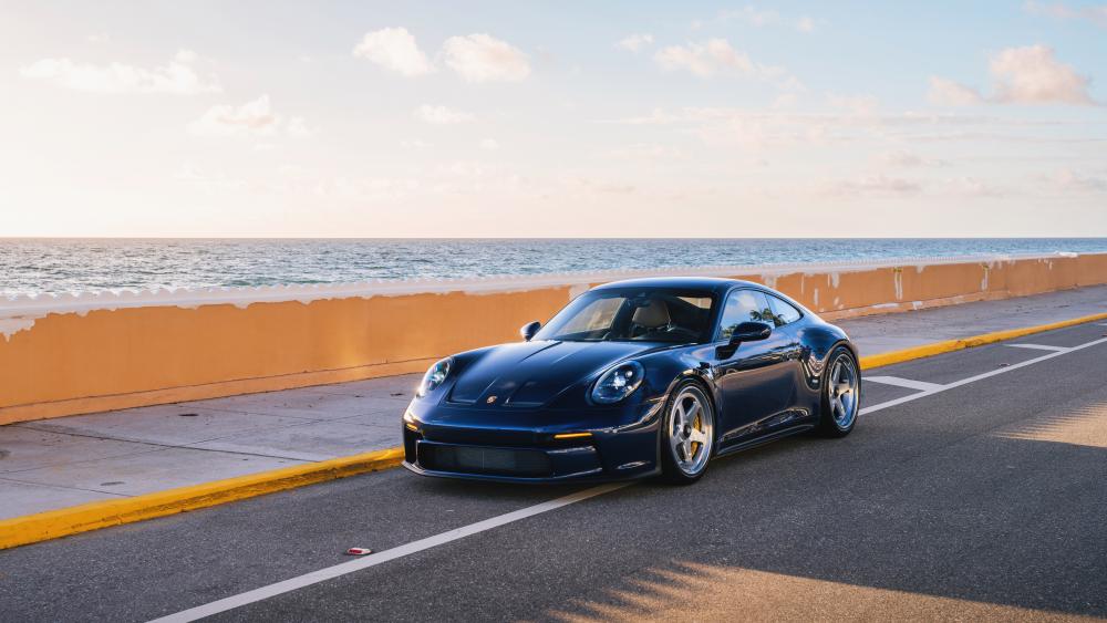 Porsche 911 GT3 Sports Car Ocean Drive wallpaper