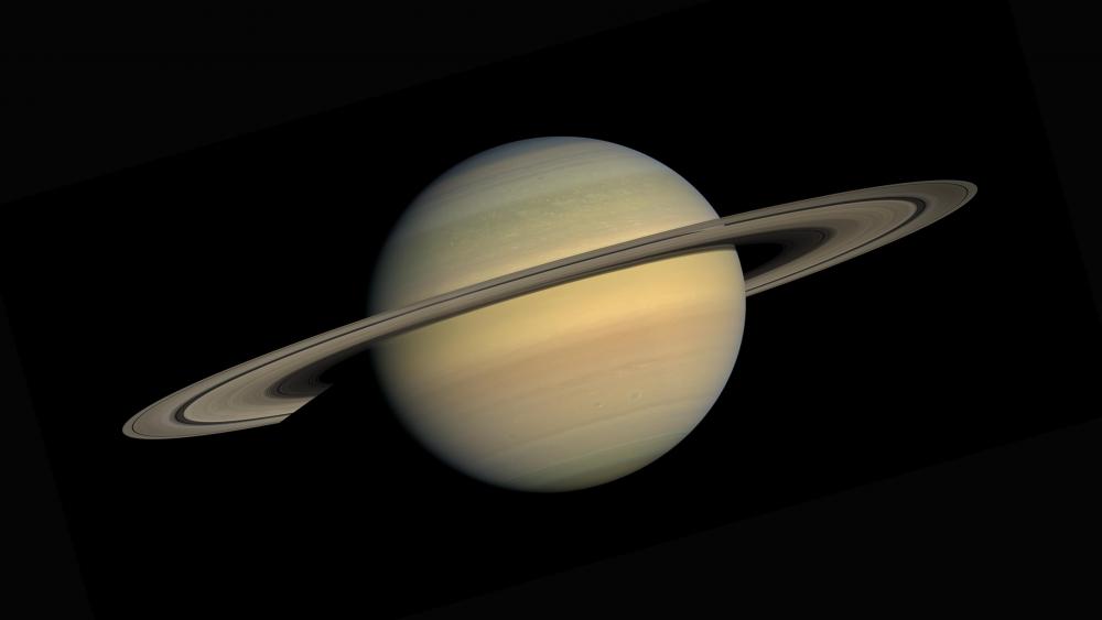 Majestic Saturn Adrift in Space wallpaper