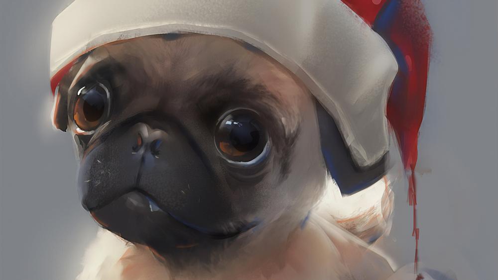 Pug Pilot Ready for Takeoff wallpaper