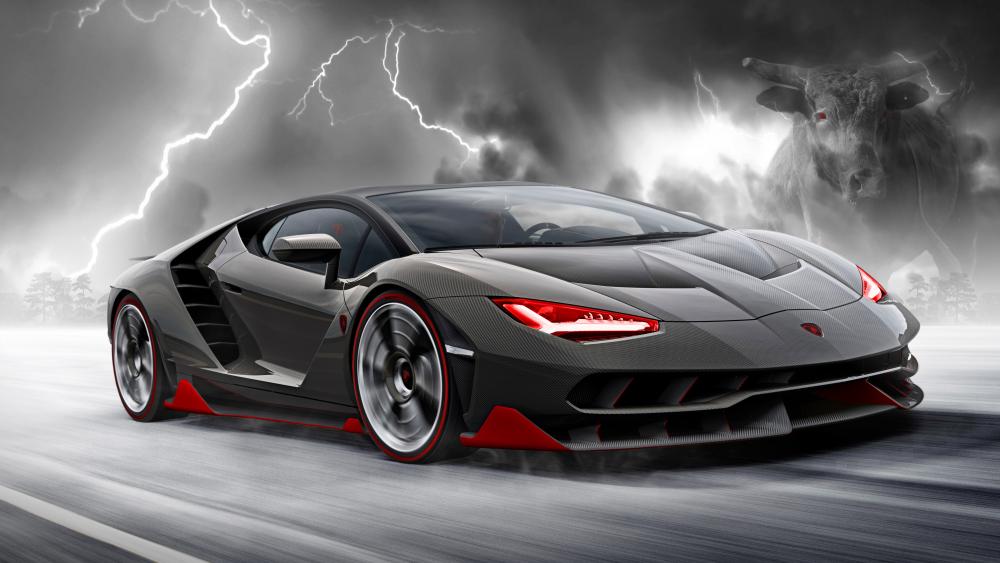 Thunderous Charge of Power and Speed - Lamborghini Centenario LP 770-4 wallpaper