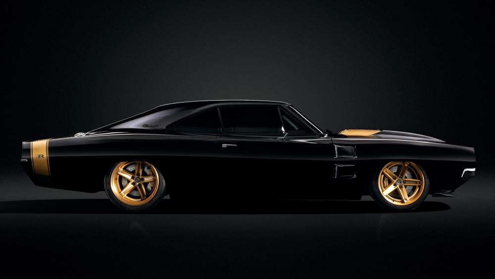Dodge Charger Black Muscle Car wallpaper