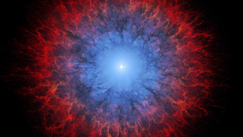 Cosmic Blaze Eye Nebula wallpaper