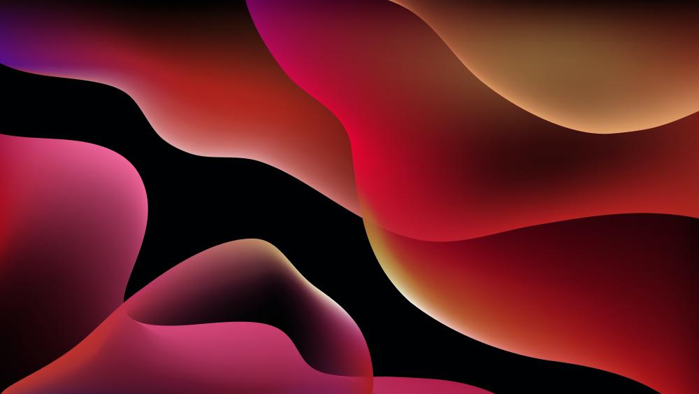 Abstract Color Waves wallpaper
