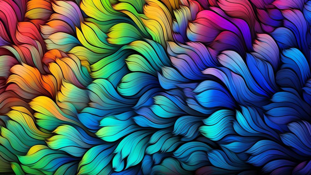 Vibrant Waves of Color wallpaper