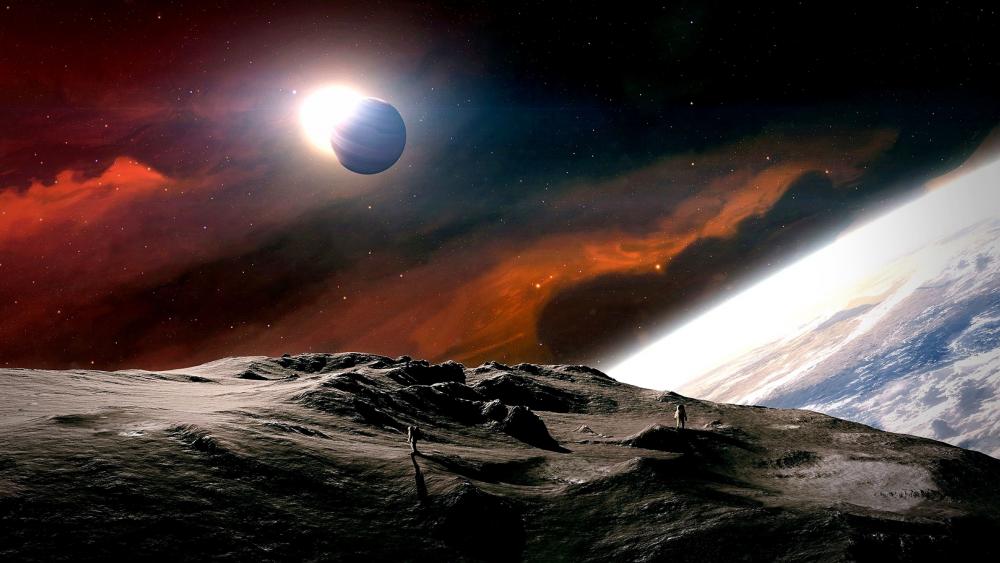 Extraterrestrial Horizon at Dusk wallpaper