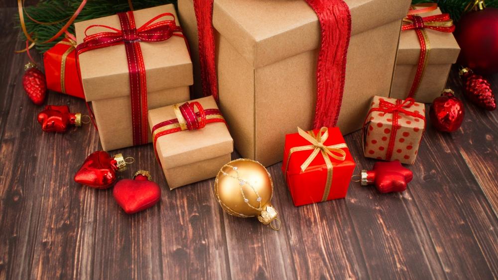 Festive Gifts and Ornaments wallpaper