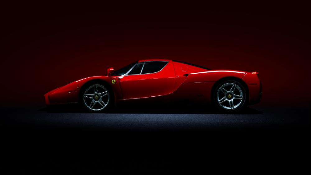 Sleek Red Ferrari Enzo Supercar Elegance wallpaper