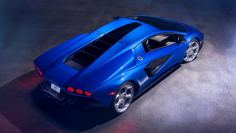 Majestic Blue Lamborghini Countach Supercar Shine wallpaper