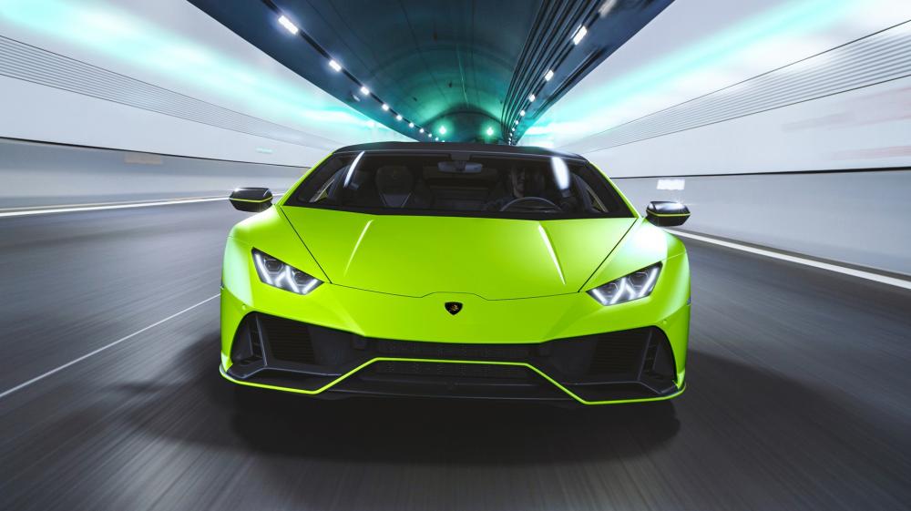 Neon Green Speed Demon Lamborghini Huracan EVO wallpaper