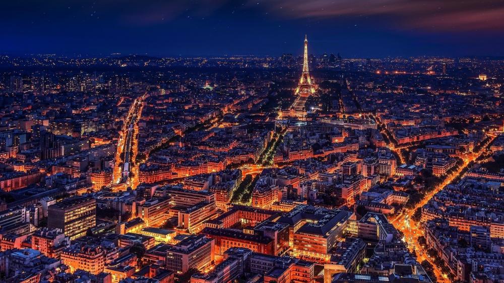 Twilight Over The City Of Lights wallpaper