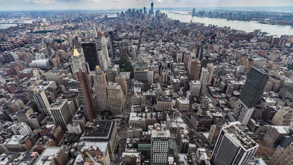 View of Lower Manhattan from the Empire State Building wallpaper