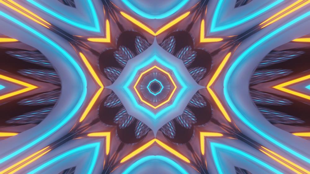 Kaleidoscopic Neon Mirage wallpaper