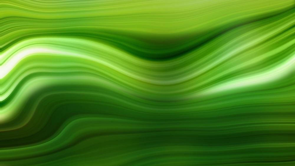 Emerald Waves Abstract Design wallpaper