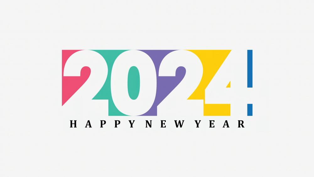 New Year 2024 Celebration Design wallpaper