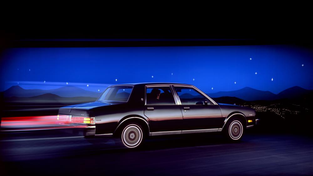 Vintage Buick Skylark Limited Speeding Through Nighttime Serenity from 80's wallpaper