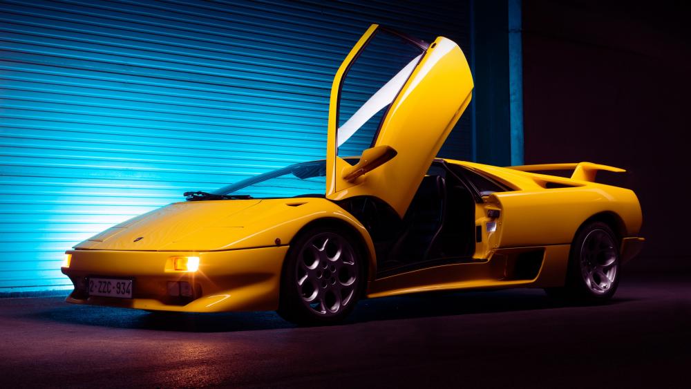 Lamborghini Diablo Supercar Night Glow wallpaper