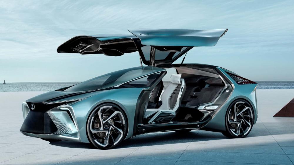 Futuristic Concept Car by the Sea wallpaper