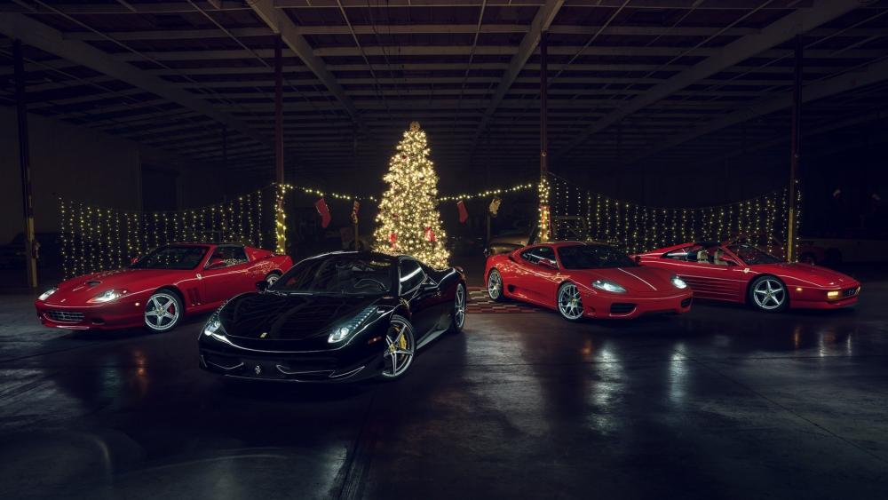 Festive Speed Luxury Car Collection wallpaper