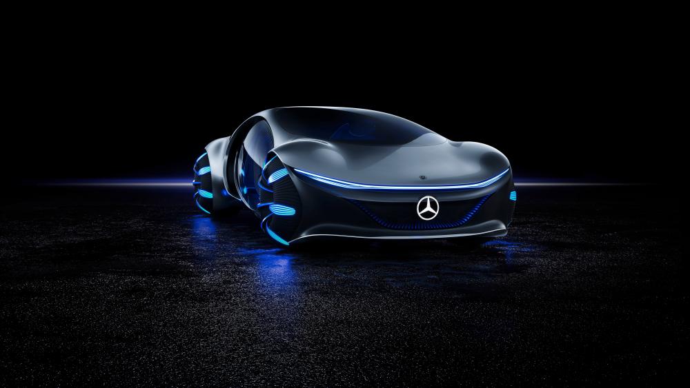 Futuristic Mercedes Vision AVTR on Display wallpaper
