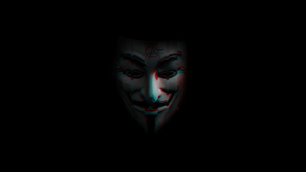 Mysterious Guy Fawkes Mask in Shadows wallpaper