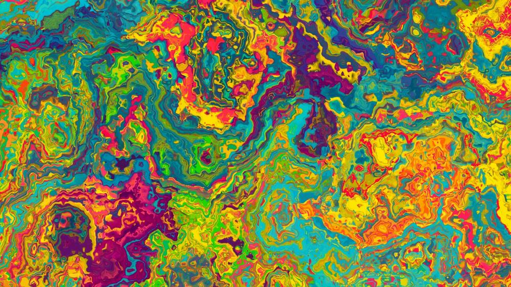 Vibrant Psychedelic Swirls wallpaper