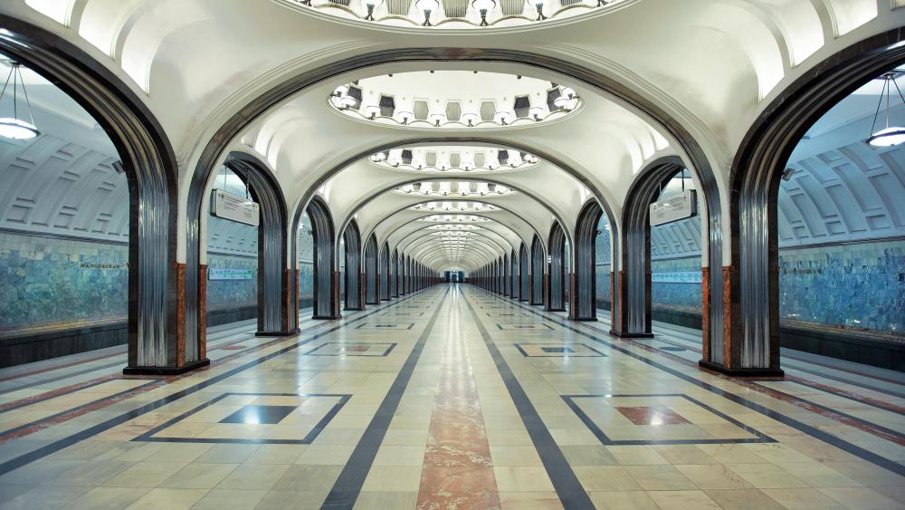 Mayakovskaya Station of the Moscow Metro wallpaper