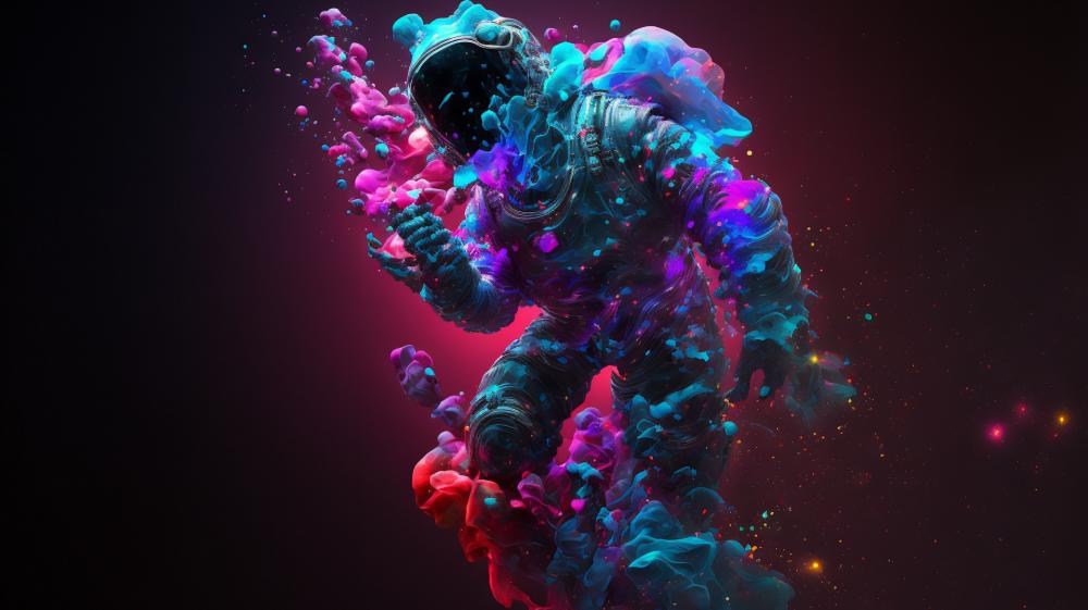 Cosmic Dance of the Astronaut wallpaper