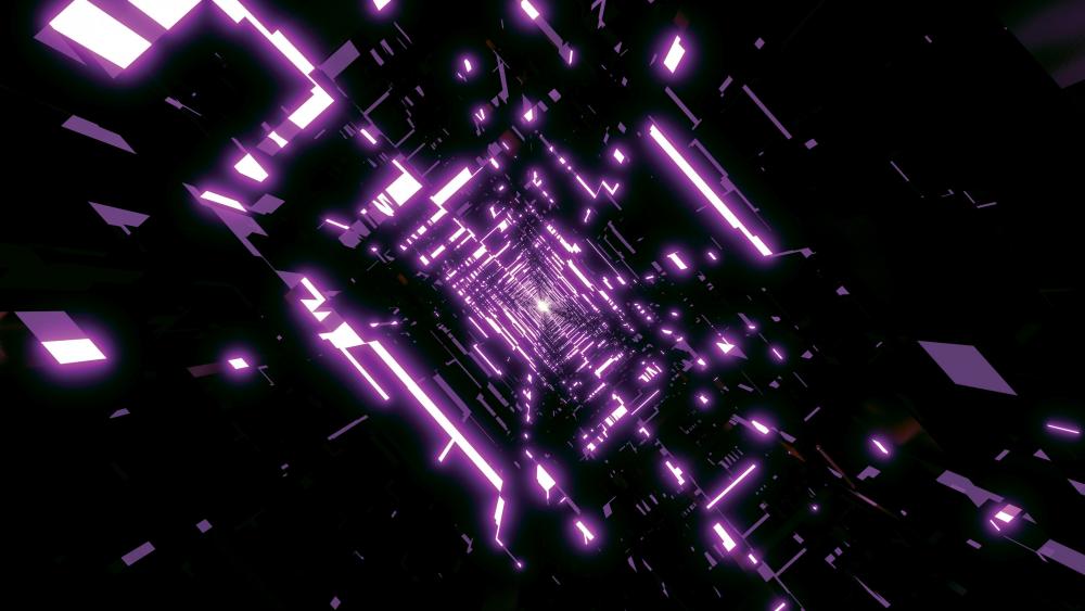 Abstract Neon Tunnel Vision wallpaper