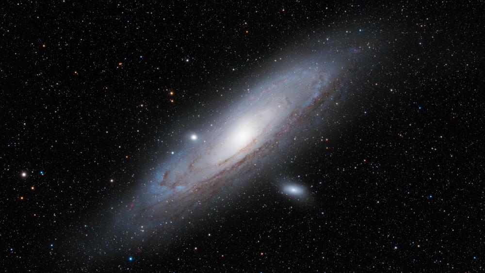 Majestic Andromeda Spiral Galaxy Adrift in Space wallpaper