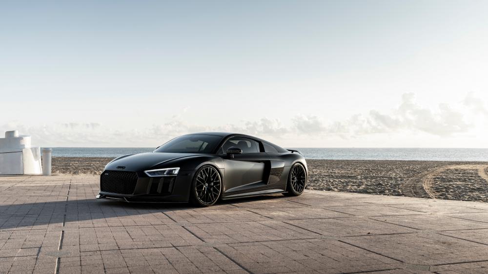 Sleek Supercar by the Sea wallpaper