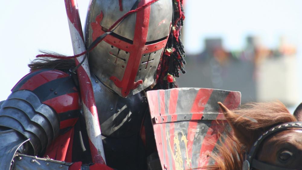 Crusader in Shining Armor Ready for Battle wallpaper