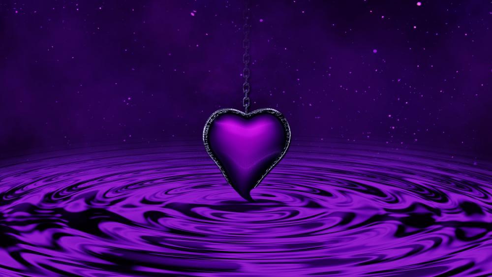 Purple Heart of Cosmic Love wallpaper