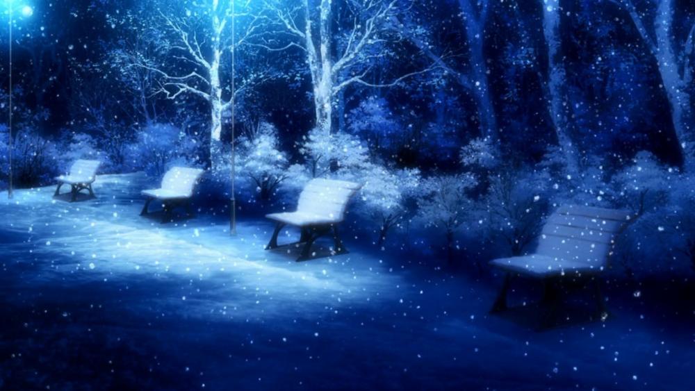 Enchanted Winter Night Serenity wallpaper