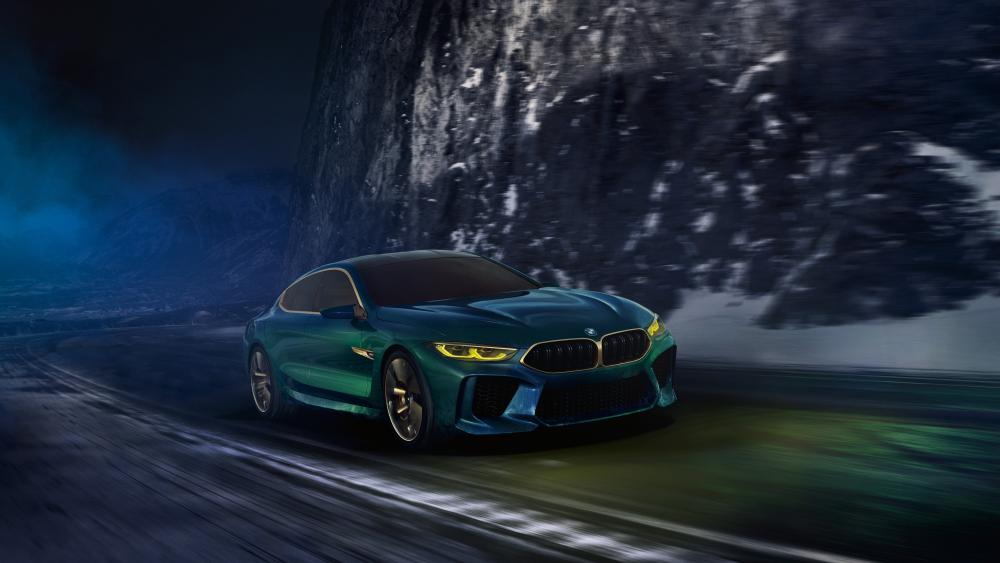 Midnight Sprint in a BMW M8 Gran Coupe wallpaper