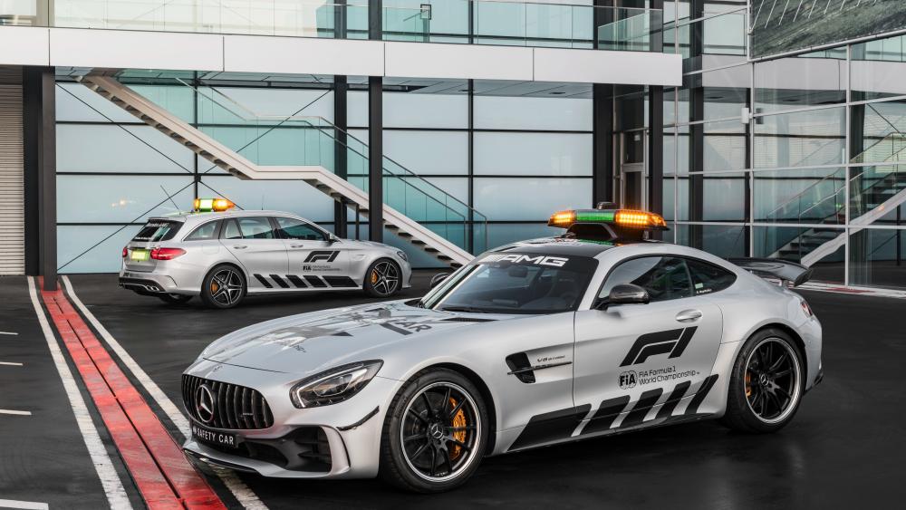 Stylish AMG Safety Cars Ready for Action wallpaper