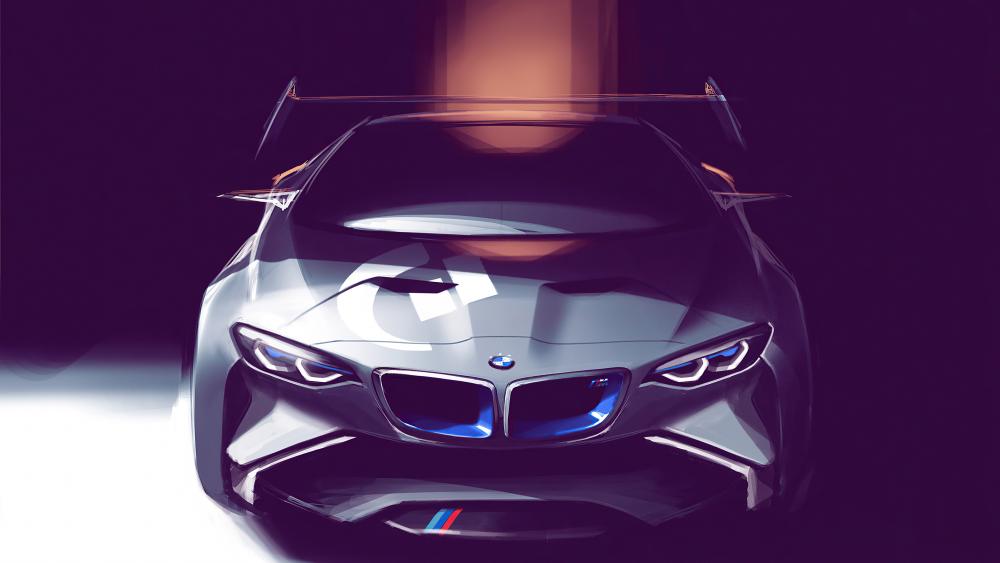 Futuristic BMW Vision in the Shadows wallpaper