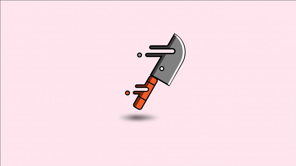 Minimal Digitally Created Kitchen Knife wallpaper