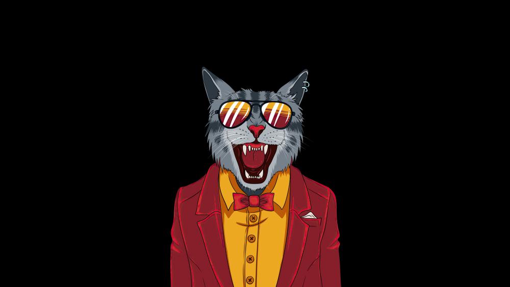 Funky Cat in Sunglasses wallpaper
