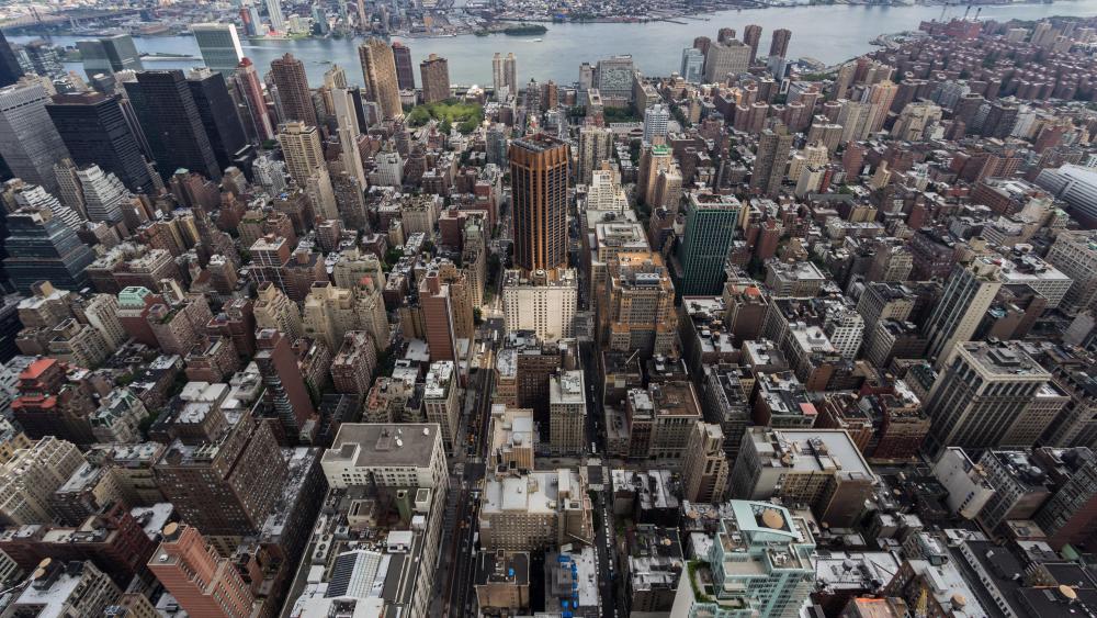 Midtown Manhattan Viewed from the Empire State Building wallpaper