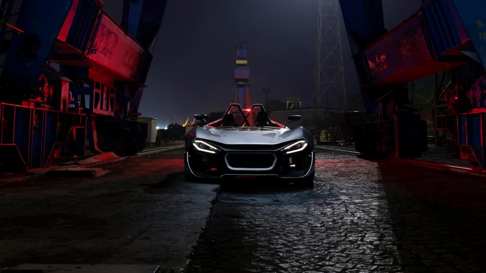 Midnight Prowl in a Supercar wallpaper