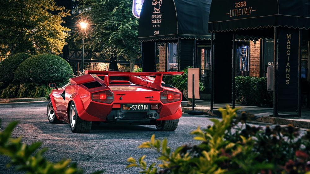 Red Supercar Night Majesty wallpaper