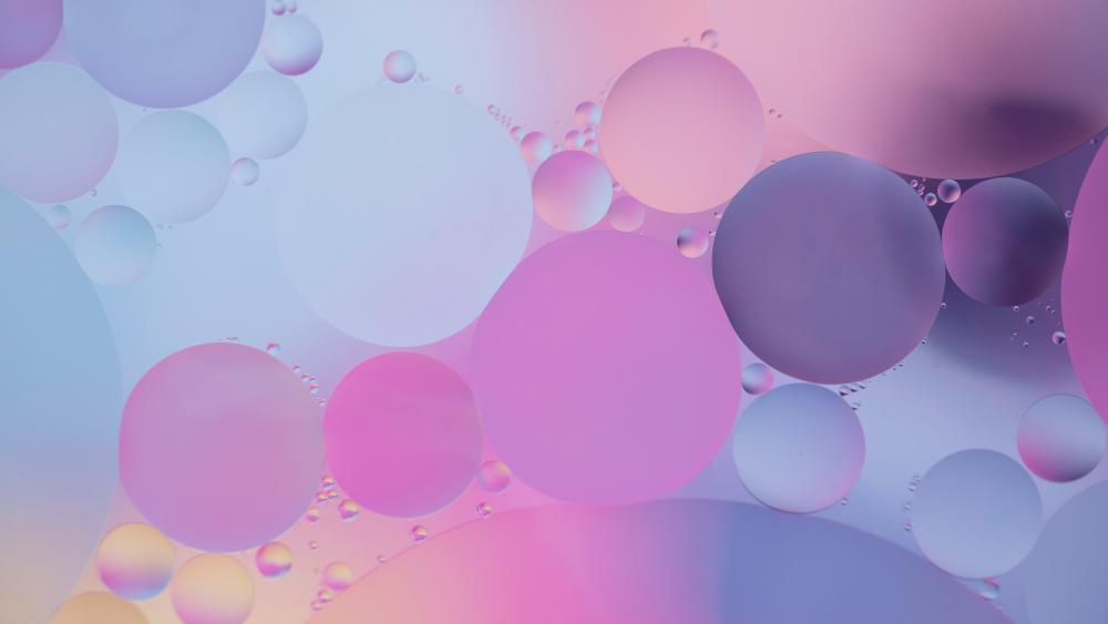 Abstract Bubbles in Pastel Hues wallpaper