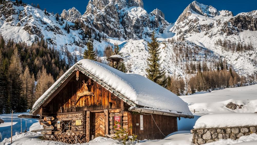 Alpine Serenity in Filzmoos Winter Wonderland wallpaper